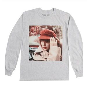 Taylor Swift Red TV Heather Grey Long Sleeve Shirt MEDIUM